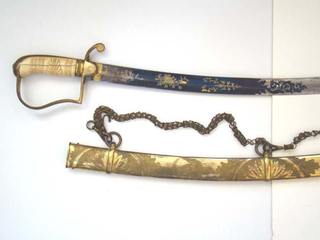 An Outstanding Militia Officer's Dress Saber with its' original engraved gilt brass Scabbard circa 1825